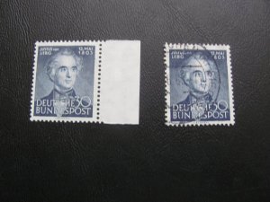 GERMANY 1953 MNH/USED SIGNED SCHLEGEL SC 695 LEIBIG SET XF 65+ EUROS (130)