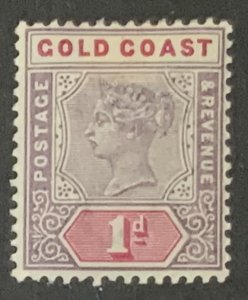 GOLD COAST QV 1898 1d SG27 FINE MOUNTED MINT . CAT £8
