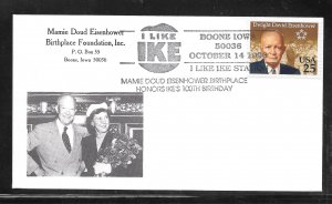 Just Fun Cover #2513 Boone Iowa OCT/14/1990 Honors Ike's 100th Birthday (my4774)