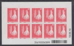 New Caledonia Sc 1076c Intact Booklet, 2009 (75fr) Kagu Bird Pane of 10, VF