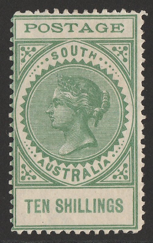 SOUTH AUSTRALIA : 1902 QV Thin Postage 10/- green.