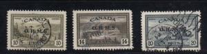 Canada #O6a - #O8a XF Used Set **With Certificate**