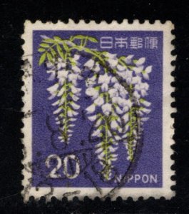 JAPAN Scott 915 Used 1967 Wisteria stamp Redrawn