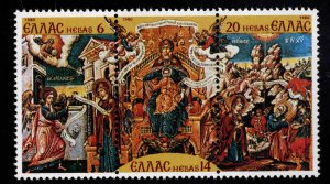 GREECE Scott 1381a  MNH** Christmas strip