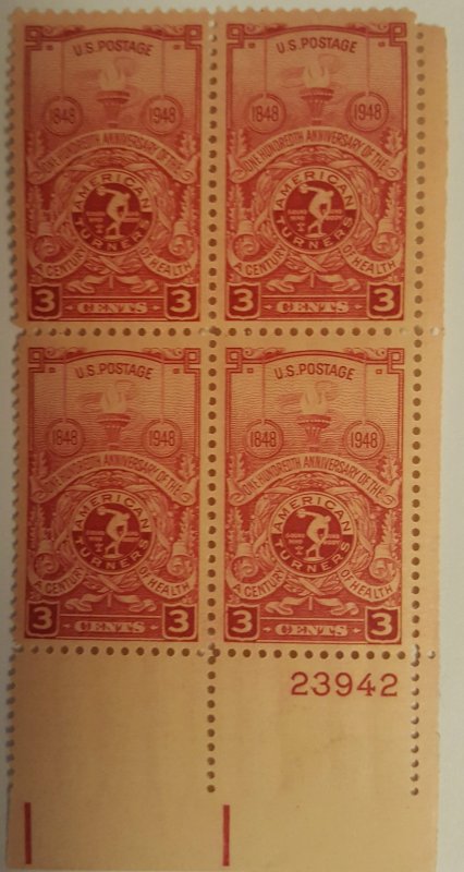 US SCOTT #  979 MNH OG, Plate Block#  23942 UR