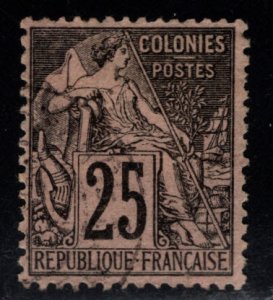 French Colonies Scott 54 issue of 1881-86  light cancel nicely centered.