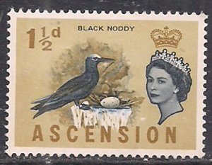 Ascension 1963 QE2 1 1/2d Birds SG 71 MLH ( E305 )