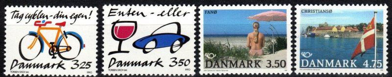 Denmark #930-1, 939-40 MNH CV $5.20 (X2830)