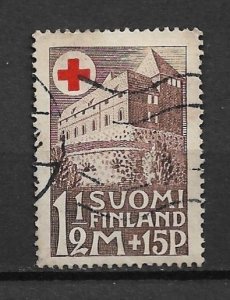 1931 Finland ScB6 Castle of Hameenlinna/Red Cross used