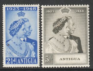 Antigua Scott 98/99 - SG112/113, 1949 Silver Wedding Set MH*