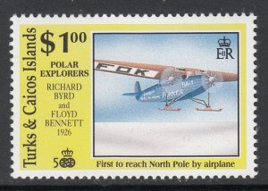 Turks and Caicos 888 Airplane MNH VF