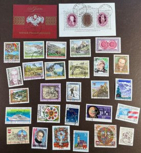 AUSTRIA USED *1990* issues plus Souvenir Sheets Catalog $20.00+ NICE
