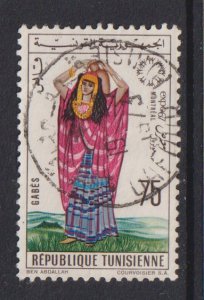Tunisia  #471  used  1967  woman of Gabes 75m