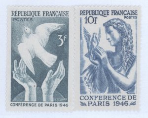 France, Scott #566-67, MH