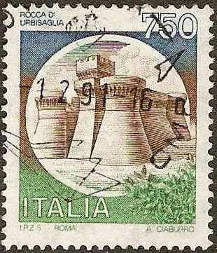 Italy - #1659 -used- 1986 - Rocca di Urbisaglia - SCV-$0.75