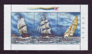 Sweden Sc 1948a 1992 Europa Ships stamp booklet pane mint NH