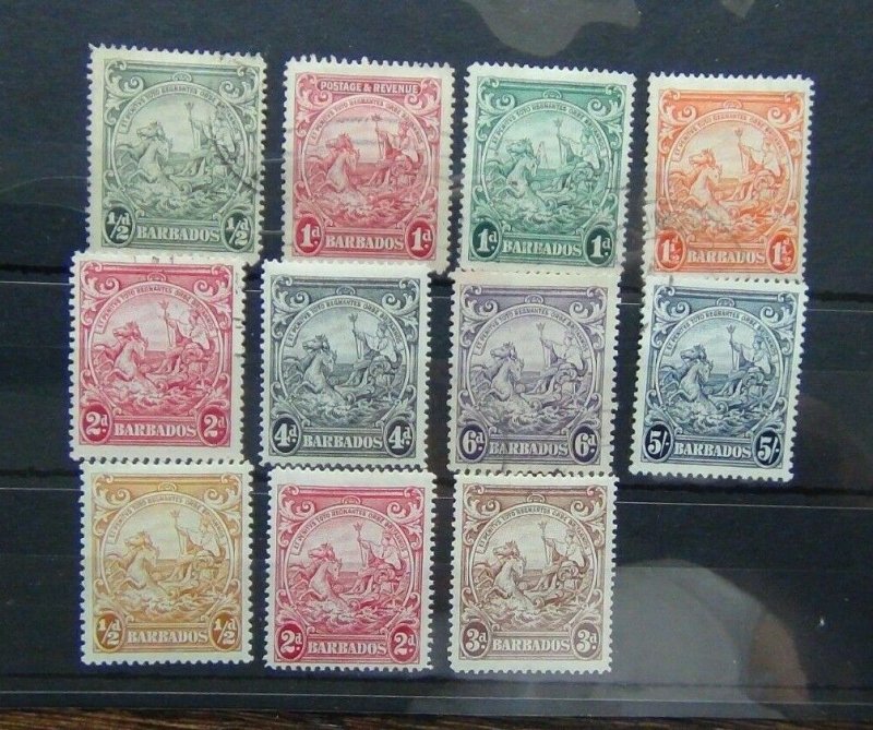 Barbados 1938 - 47 values to 5s MM or Used