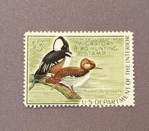 RW35, Hooded Mergansers,  OGNH, VF, Beautiful, CV $70.00