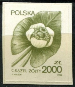 Poland Sc#2978 MH/Unused, 2000z ol grn, Plants (1990-1991) (1990)