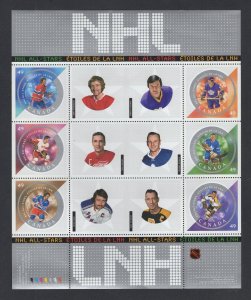 Canada #2017 (2004 NHL All-Stars sheet of 6)  VFMNH CV $8.00