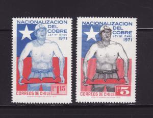 Chile 423-424 Set MNH Copper Miner (B)