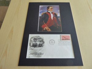 John Paul Jones USA FDC Cover and mounted photograph mount size A4