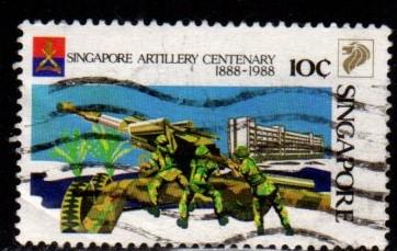 Singapore - #518 Artillary Centenial  - Used