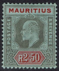 MAURITIUS 1910 KEVII 2R50