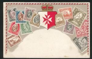 Malta embossed Zieher stampcard No.35. Scarce