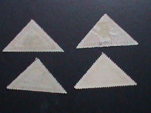 ​LIBERIA 1909 - 114  YEARS OLD- TRANAGLE -COMMERCE WITH CADUCEUS CTO VERY FINE