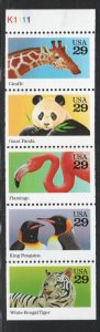 ALLY'S STAMPS US Scott #2709a 29c Wild Animals - Booklet Pane [5] MNH [BP37b_c4]