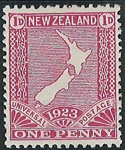 Scott: 175 New Zealand Map 1d, MNH