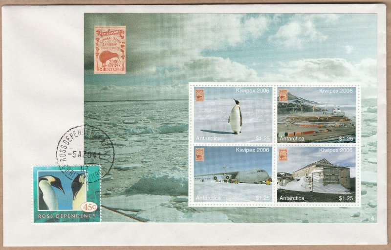 New Zealand Kiwipex 2006 Cinderella Antarctic Mini Sheet Cover