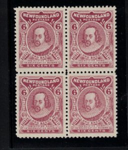 Newfoundland #92 Extra Fine Never Hinged Block