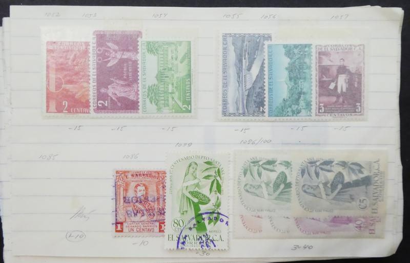 EDW1949SELL : SALVADOR Nice group of Mint & Used on Old Time approval pages.