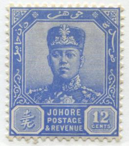 Malaya Johore 1940 12 cents ultra mint o.g.