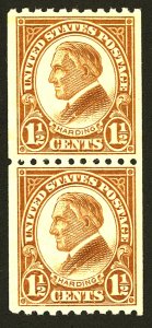 U.S. #605 MINT PAIR OG NH