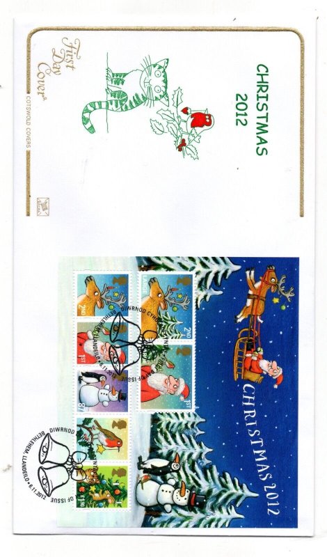 GB 2012 Christmas M/S Cotswold Official Unaddressed FDC Bethlehem SP PMK WS34108
