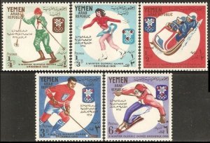 Yemen MNH 619-23 Grenoble Olympics 1968