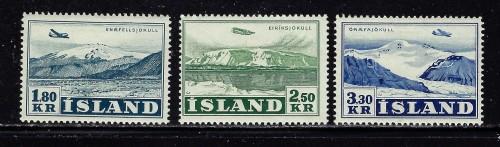 Iceland C27-29 Hinged 1952 set