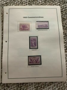 Mint NH US Collection On Album Pages 1935-1959, see description