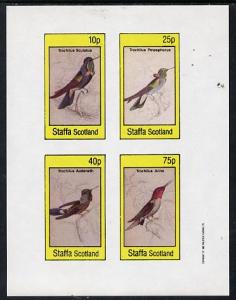 Staffa 1982 Humming Birds #06 imperf  set of 4 values (10...