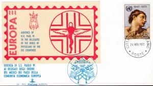 Vatican 1972 Cover Given to Delegates at E.U. Medical Conf..Europa Pope Paul VI