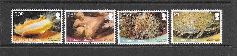 FALKLAND ISLANDS #1102-5 MARINE LIFE MNH