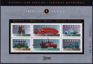 SC#1604 Historic Automobiles: 4th Series, Sheet of Six/w Folder (1996) MNH