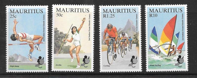 MAURITIUS SG704/7 1985 INDIAN OCEAN ISLANDS GAMES MNH 