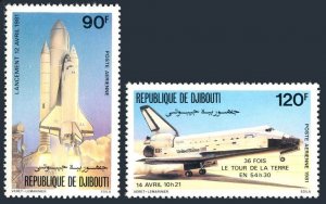 Djibouti C149-C150, MNH. Michel 312-313. Columbia Space Shuttle, 1981.