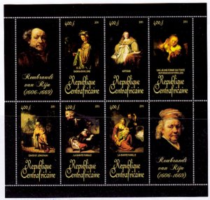 Central African Rep - 2011 art - 2 s/s - Rembrandt - #1746-7 cv 19.50 Lot 34