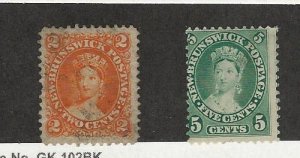 New Brunswick, Postage Stamp, #7 Used, 8 Mint Hinged, 1860-63