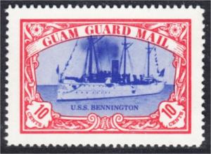 Guam Guard Mail Local Post Ship USS Bennington 1979 Stamp...